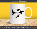 Flying Duck silhouette svg png digital cutting cricut files