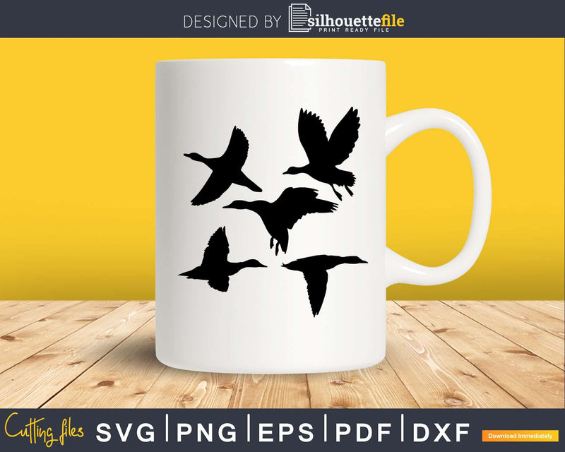 Flying Duck silhouette Vector at Get Drawings svg files