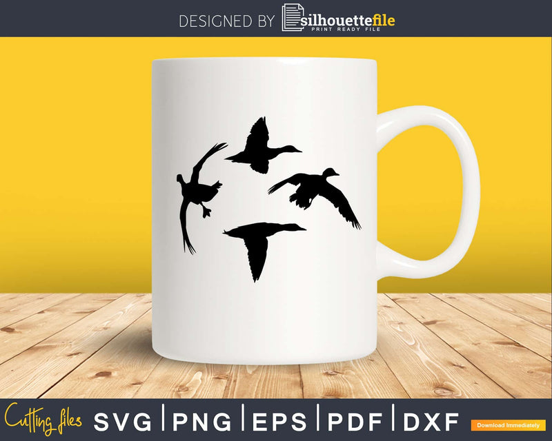 Flying Duck silhouette Vector at Get Drawings svg png