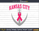 Football Breast Cancer Pink Ribbon Kansas City svg dxf cut