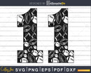 Football Jersey Numbers 11 Svg PNG DXF pdf eps cutting