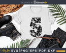 Football Jersey Numbers 5 Svg PNG DXF pdf eps cut files