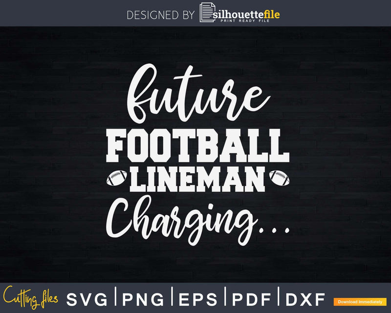 Football Lineman Charging Svg Dxf Cricut Files