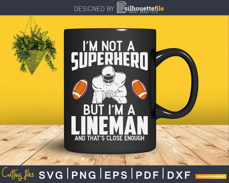 Football Lineman Hero Offensive Defensive Player Svg Cricut