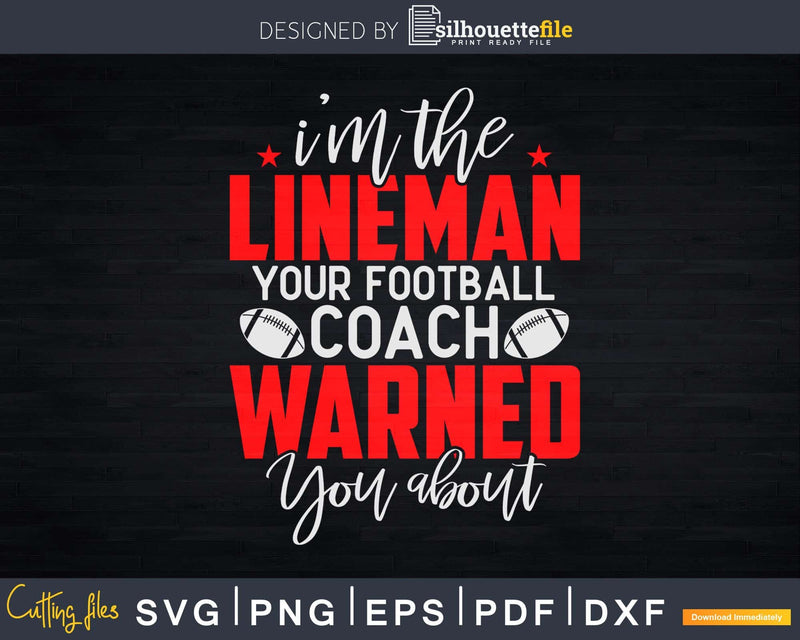 Football Lineman Hot Offensive Defensive Player Svg Dxf Cut