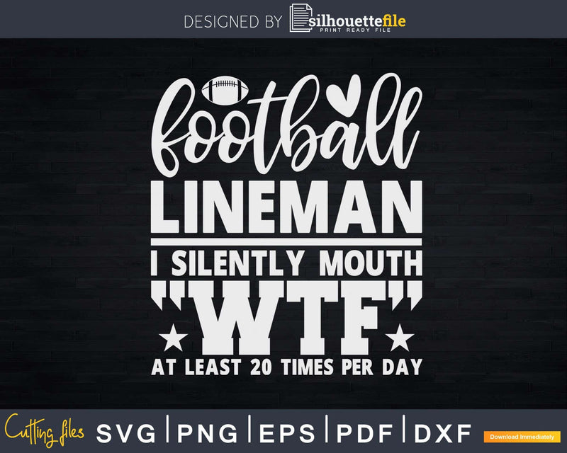 Football Lineman Mouth Offensive Defensive Player Svg