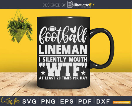 Football Lineman Mouth Offensive Defensive Player Svg