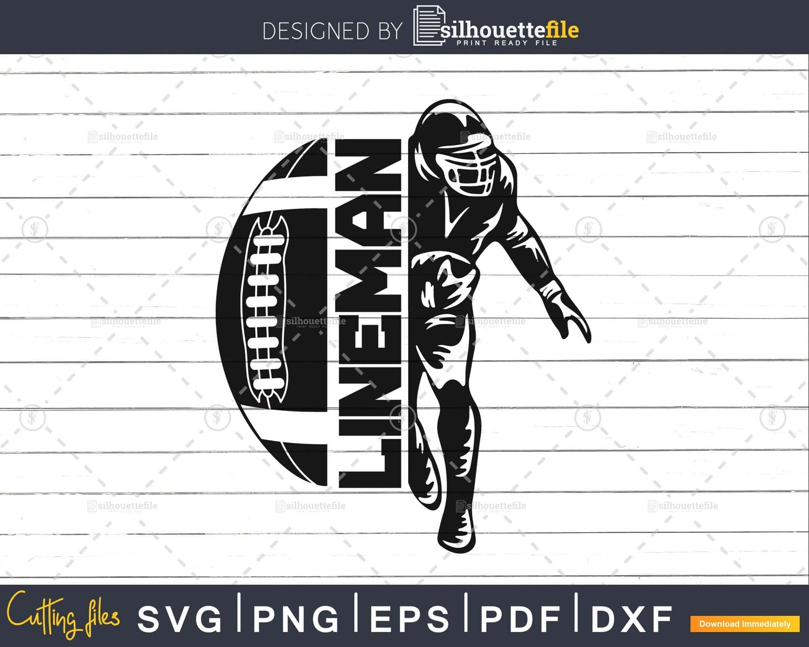 Football Lineman Offensive Defensive Line svg png dxf cricut ...