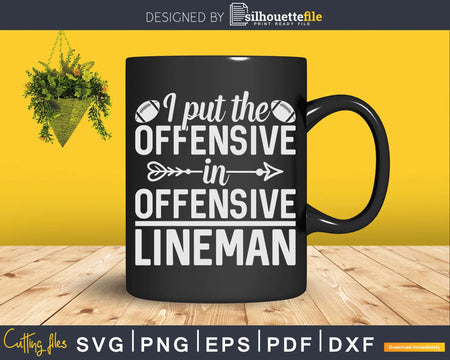 Football Lineman Put The Offensive Defensive Player Svg Dxf