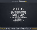 Football Lineman Rule Offensive Svg Dxf Cricut Files