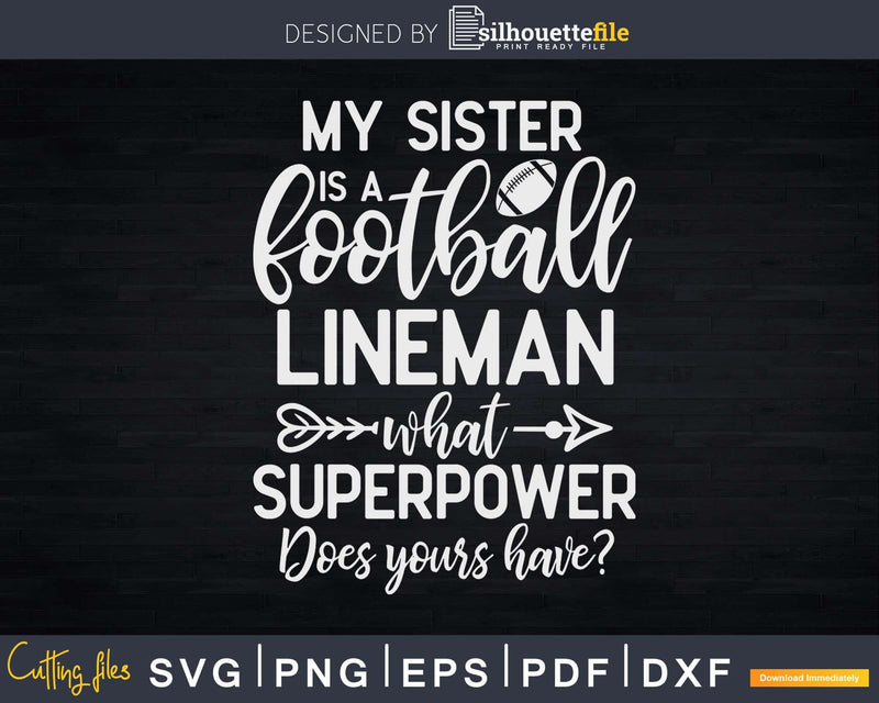 Football Lineman Sister Offensive Svg Dxf Cricut Files