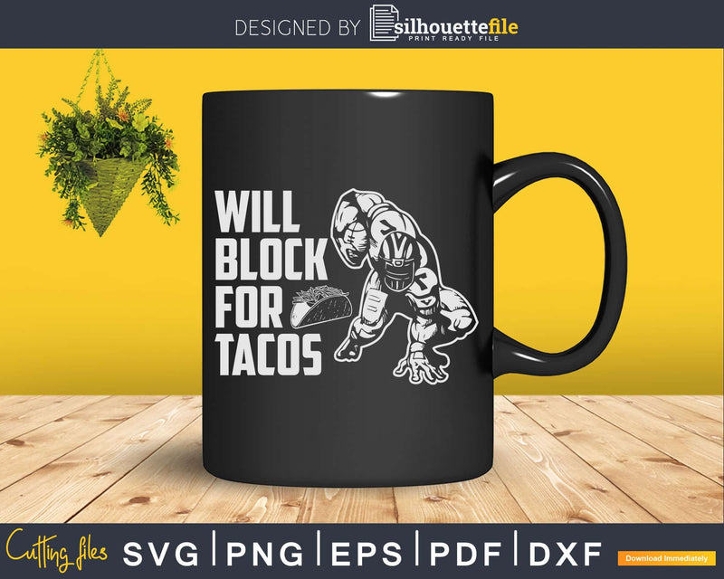 Football Lineman Tacos Offensive Defensive Player Svg Dxf
