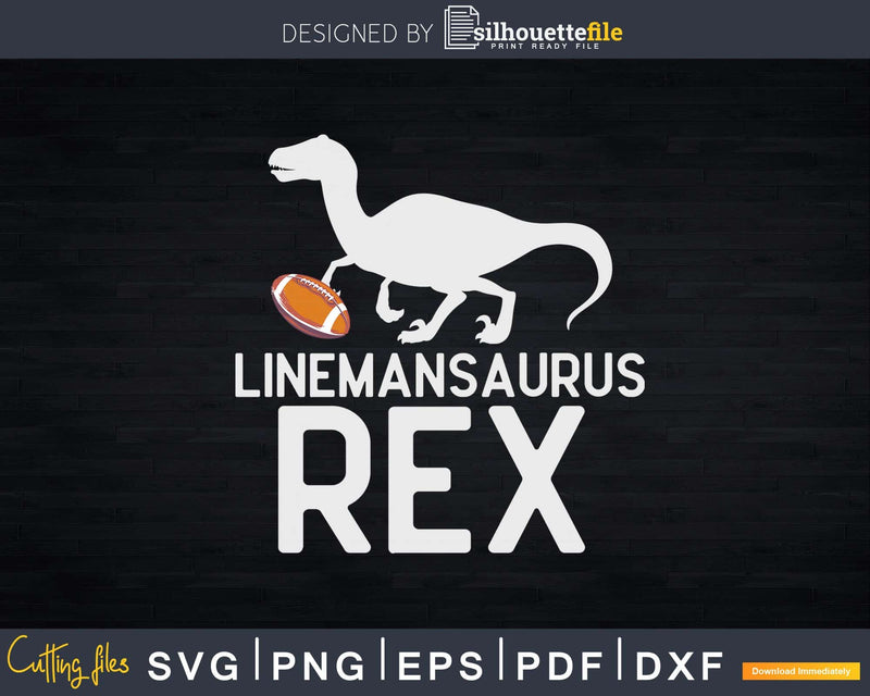 Football Linemansaurus Rex Offensive Defensive Player Svg