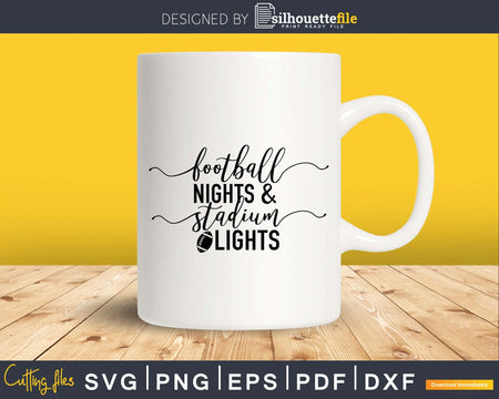 Football Nights and Stadium Lights svg craft Cricut Cut