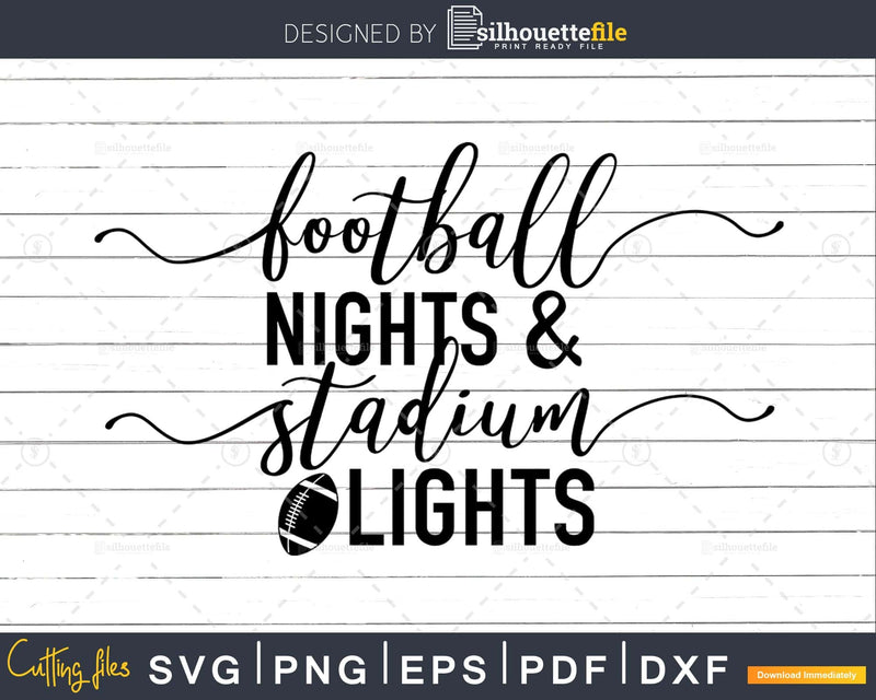 Football Nights and Stadium Lights svg craft Cricut Cut