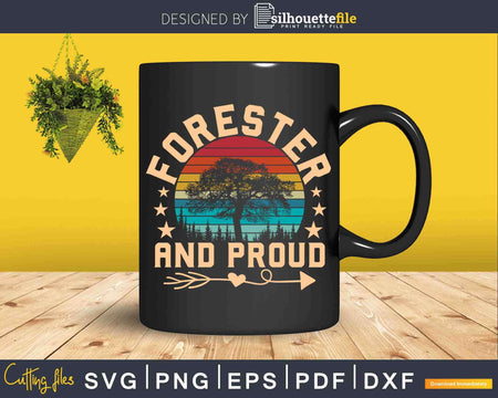 Forester And Proud Retro Forest Svg Crafting Cut Files