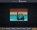 Forklift Construction Retro Vintage Svg Dxf Cricut