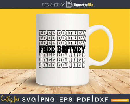 Free Britney svg dxf png cutting files t shirt design
