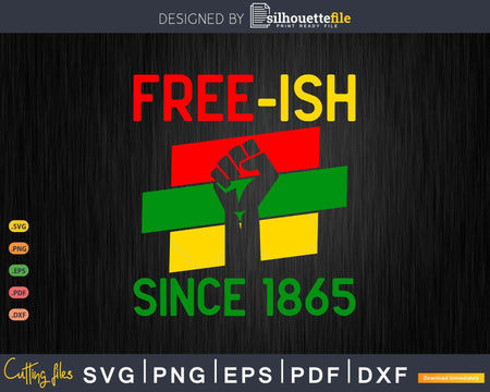 Free-ish since 1865 Svg Juneteenth Emancipation Day Png