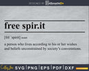 Free Spirit definition svg printable file