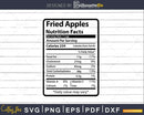 Fried Apples Nutrition Facts Funny Thanksgiving Christmas