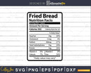 Fried Bread Nutrition Facts Funny Thanksgiving Christmas