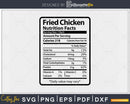 Fried Chicken Nutrition Meat Funny Thanksgiving Christmas