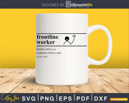 Frontline worker definition svg printable file