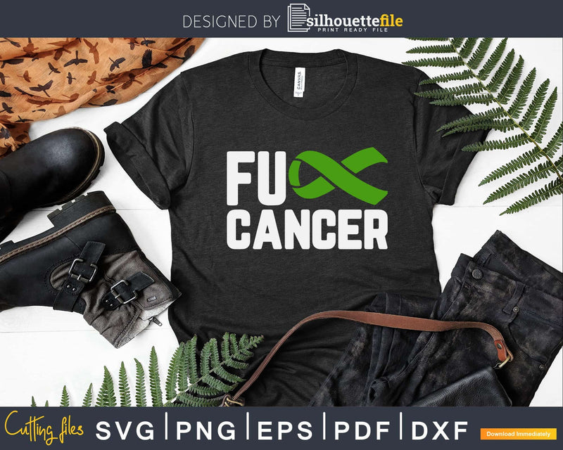 Fuck Cancer Liver Awareness Ribbon Svg Designs Cut Files
