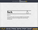 Fuck definition svg printable file
