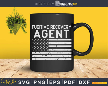Fugitive Recovery Agent American Flag Svg Dxf Design Files