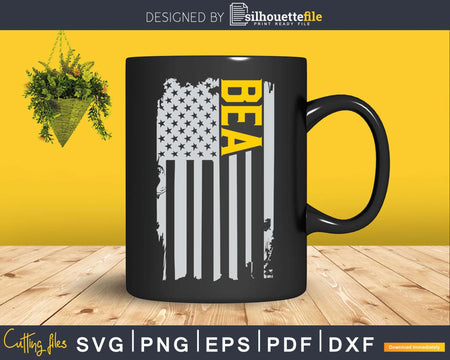Fugitive Recovery Agent BEA Vintage USA Flag Svg Dxf Design