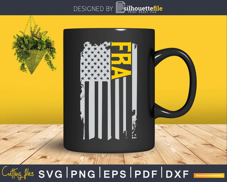 Fugitive Recovery Agent FRA Vintage USA Flag Svg Dxf Design