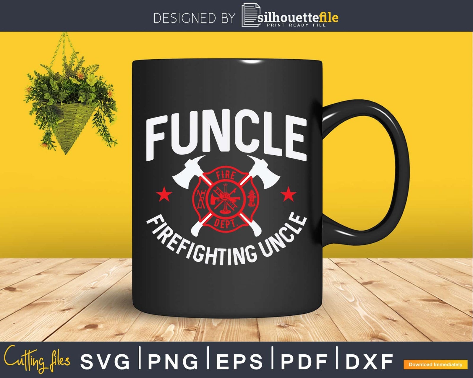 Funcle Firefighter Uncle Fire Wife Fireman Shirt Svg, Uncle Svg File ...