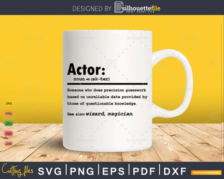 Funny Actor Definition Graduation Gift