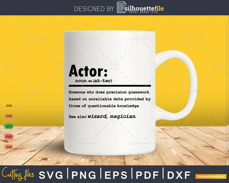 Funny Actor Definition Graduation Gift