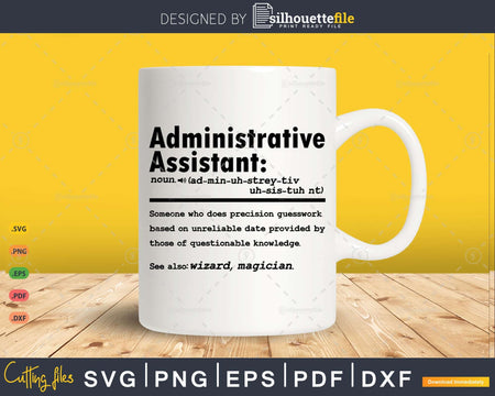 Funny Administrative Assistant Definition Graduation Gift