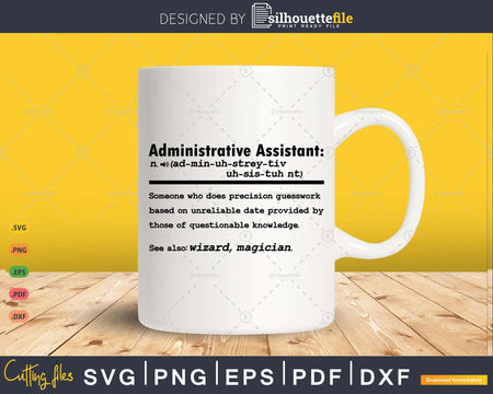 Funny Administrative Assistant Definition Graduation Gift