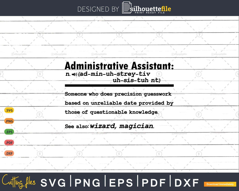 Funny Administrative Assistant Definition Graduation Gift