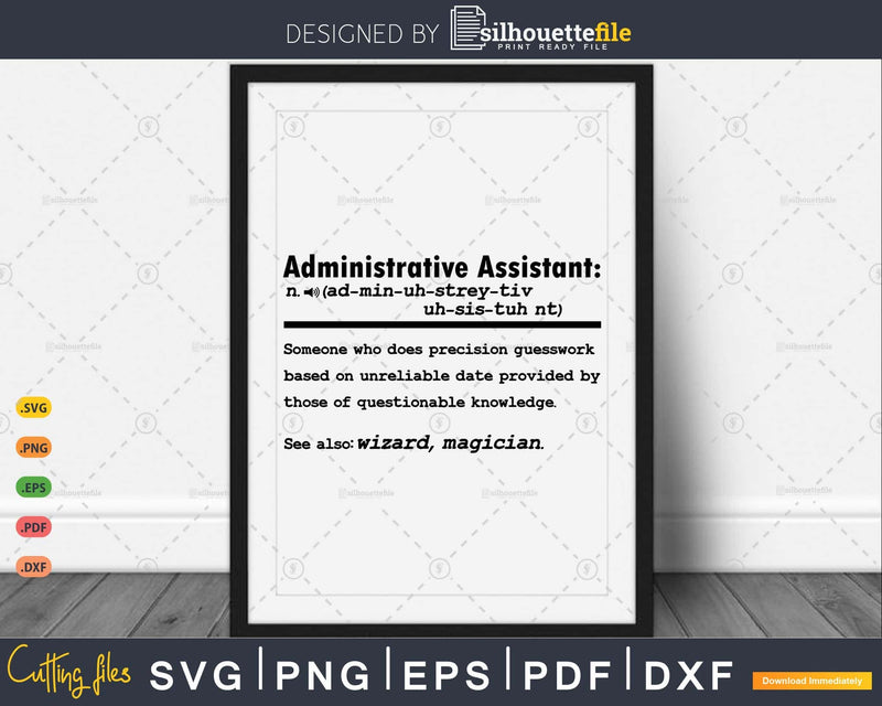 Funny Administrative Assistant Definition Graduation Gift