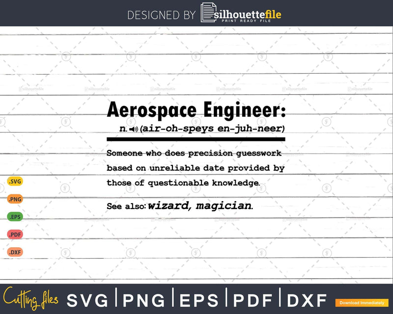 Funny Aerospace Engineer Definition Graduation Gift