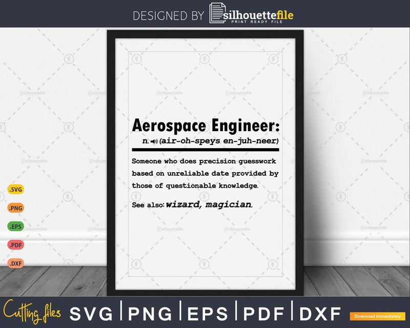 Funny Aerospace Engineer Definition Graduation Gift