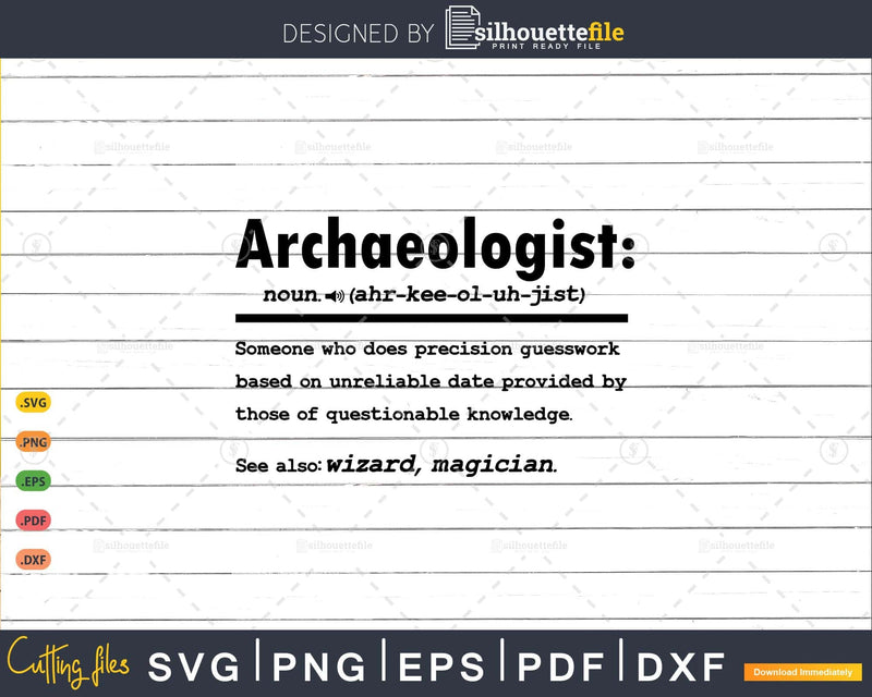 Funny Archaeologist Definition Graduation Gift