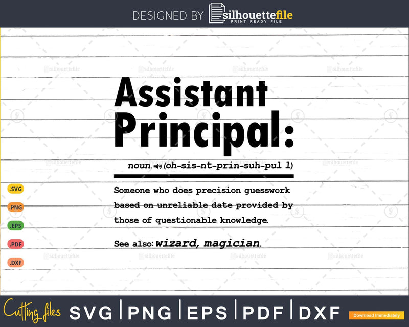 Funny Assistant Principal Definition Graduation Gift