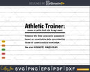 Funny Athletic Trainer Definition Graduation Gift