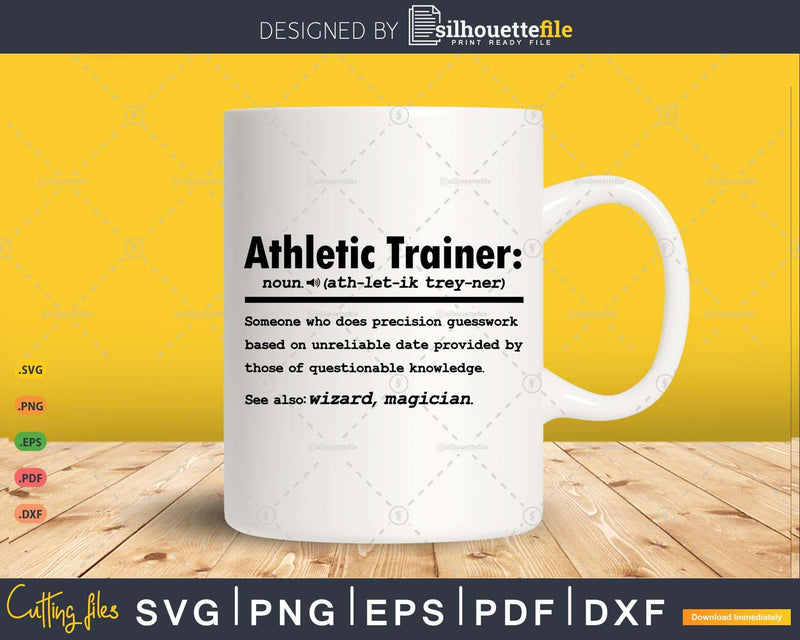 Funny Athletic Trainer Definition Graduation Gift