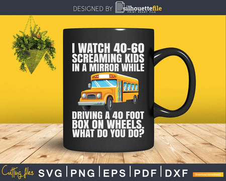 Funny Awesome School Bus Driver Shirt Design Svg Cut File