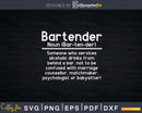 Funny Bartender Mixologist Barkeeper Professional Svg Png