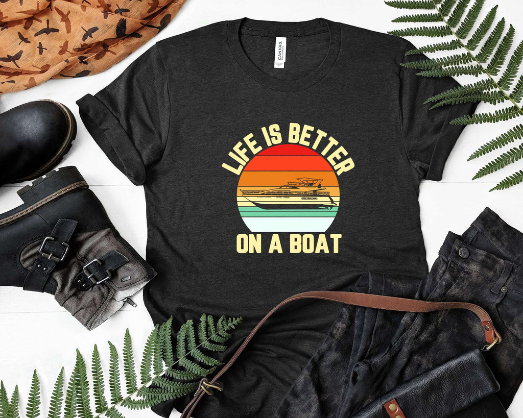 Funny Boating Svg Retro Life Better On a Boat Captain Svg Png Files ...