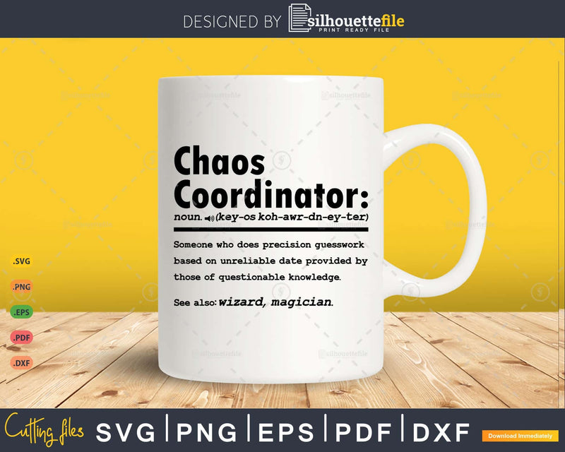 Funny Chaos Coordinator Definition Graduation Gift